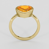 3.62 Ct. Yellowish Orange Sapphire Ring, 10K Yellow Gold 3