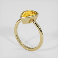 3.33 Ct. Yellow Citrine Ring, 14K Yellow Gold 2