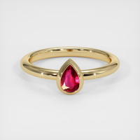 0.38 Ct. Ruby  Ring - 14K Yellow Gold