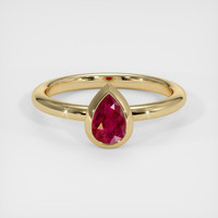 1.02 Ct. Ruby Ring, 14K Yellow Gold 1