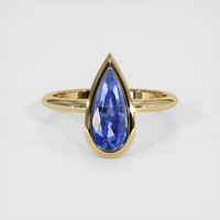 2.08 Ct. Blue Sapphire Ring, 14K Yellow Gold 1