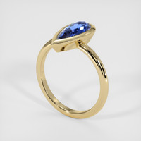 2.08 Ct. Blue Sapphire Ring, 14K Yellow Gold 2
