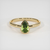 1.05 Ct. Green Sapphire Ring, 14K Yellow Gold 1