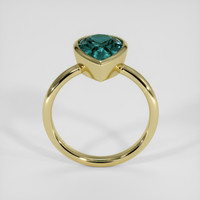 2.96 Ct. Bluish Green Sapphire Ring, 14K Yellow Gold 3