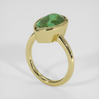 6.49 Ct. Bluish Green Sapphire Ring, 14K Yellow Gold 2