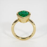 4.95 Ct. Emerald  Ring - 18K Yellow Gold