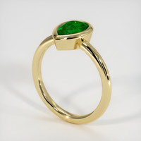 1.49 Ct. Emerald Ring, 18K Yellow Gold 2
