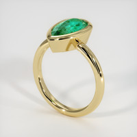 2.13 Ct. Emerald Ring, 18K Yellow Gold 2