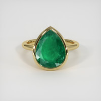 5.02 Ct. Emerald Ring, 18K Yellow Gold 1