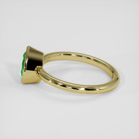 0.82 Ct. Emerald Ring, 18K Yellow Gold 4