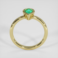 0.68 Ct. Emerald Ring, 18K Yellow Gold 3