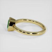 0.68 Ct. Emerald Ring, 18K Yellow Gold 4