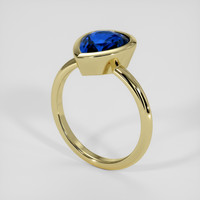 3.98 Ct. Blue Sapphire Ring, 18K Yellow Gold 2