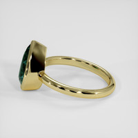 2.96 Ct. Bluish Green Sapphire Ring, 18K Yellow Gold 4