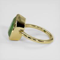 6.49 Ct. Bluish Green Sapphire Ring, 18K Yellow Gold 4