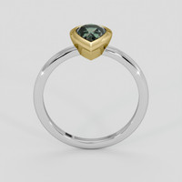 1.08 Ct. Green Sapphire Ring, 14K Yellow & White 3