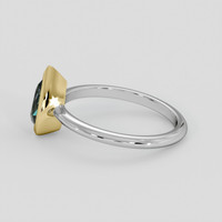 1.08 Ct. Green Sapphire Ring, 14K Yellow & White 4
