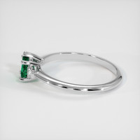 0.38 Ct. Emerald Ring, Platinum 950 4