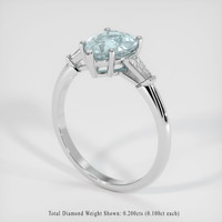 1.35 Ct. Gemstone Ring, Platinum 950 2