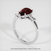 2.18 Ct. Gemstone Ring, Platinum 950 2