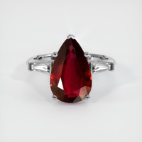 3.18 Ct. Ruby Ring, Platinum 950 1