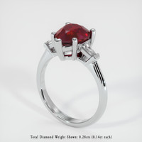 3.01 Ct. Ruby Ring, Platinum 950 2