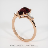 2.18 Ct. Gemstone Ring, 14K Rose Gold 2