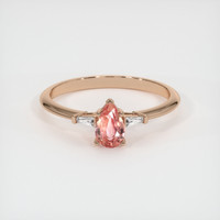 0.83 Ct. Sapphire Ring, 14K Rose Gold 1