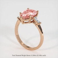 4.17 Ct. Sapphire Ring, 14K Rose Gold 2