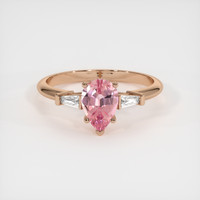 0.99 Ct. Sapphire Ring, 14K Rose Gold 1