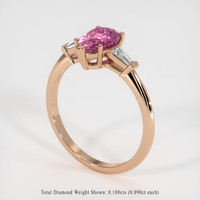 1.24 Ct. Gemstone Ring, 18K Rose Gold 2