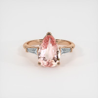 4.17 Ct. Padparadscha Sapphire Ring, 18K Rose Gold 1