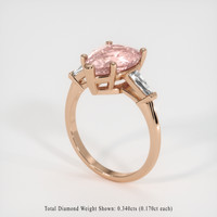 4.17 Ct. Sapphire Ring, 18K Rose Gold 2