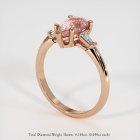 1.74 Ct. Padparadscha Sapphire Ring, 18K Rose Gold 2