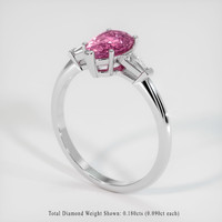 1.24 Ct. Pink Spinel Ring, 10K White Gold 2