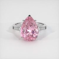 5.33 Ct. Pink Tourmaline Ring, 10K White Gold 1
