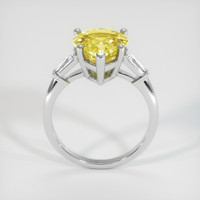 4.07 Ct. Yellow Sapphire Ring, 10K White Gold 3