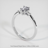 1.08 Ct. Gemstone Ring, 14K White Gold 2