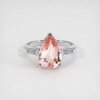 4.17 Ct. Sapphire Ring, 14K White Gold 1