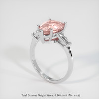4.17 Ct. Sapphire Ring, 14K White Gold 2