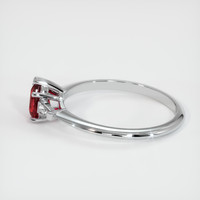 0.58 Ct. Ruby Ring, 14K White Gold 4