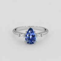 1.69 Ct. Blue Sapphire Ring, 14K White Gold 1