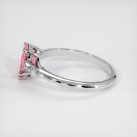 0.99 Ct. Padparadscha Sapphire Ring, 14K White Gold 4