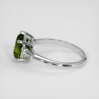 3.01 Ct. Green Sapphire Ring, 14K White Gold 4