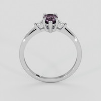 0.66 Ct. Purple Sapphire Ring, 14K White Gold 3