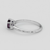 0.66 Ct. Purple Sapphire Ring, 14K White Gold 4