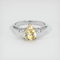 1.45 Ct. Peach Sapphire Ring, 14K White Gold 1