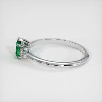 0.31 Ct. Emerald Ring, 18K White Gold 4