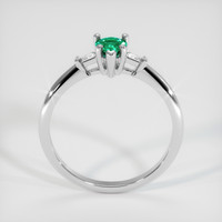 0.38 Ct. Emerald Ring, 18K White Gold 3