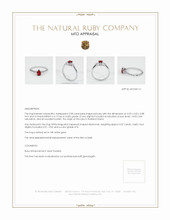 Ruby Ring 0.58 Ct., 18K White Gold Appraisal